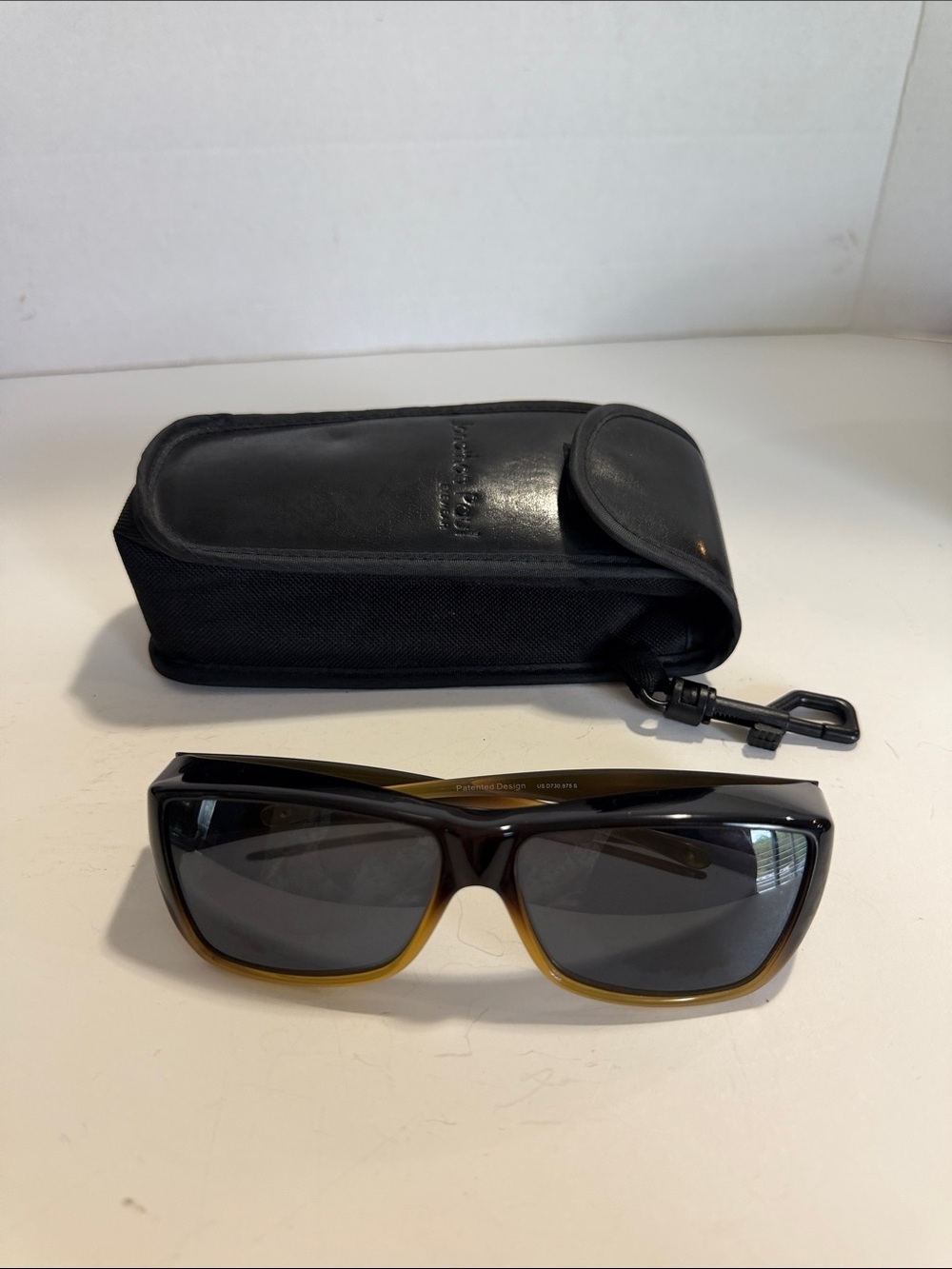 Men's Jonathan Paul Two-Tone Black and Brown Polarized Sunglasses